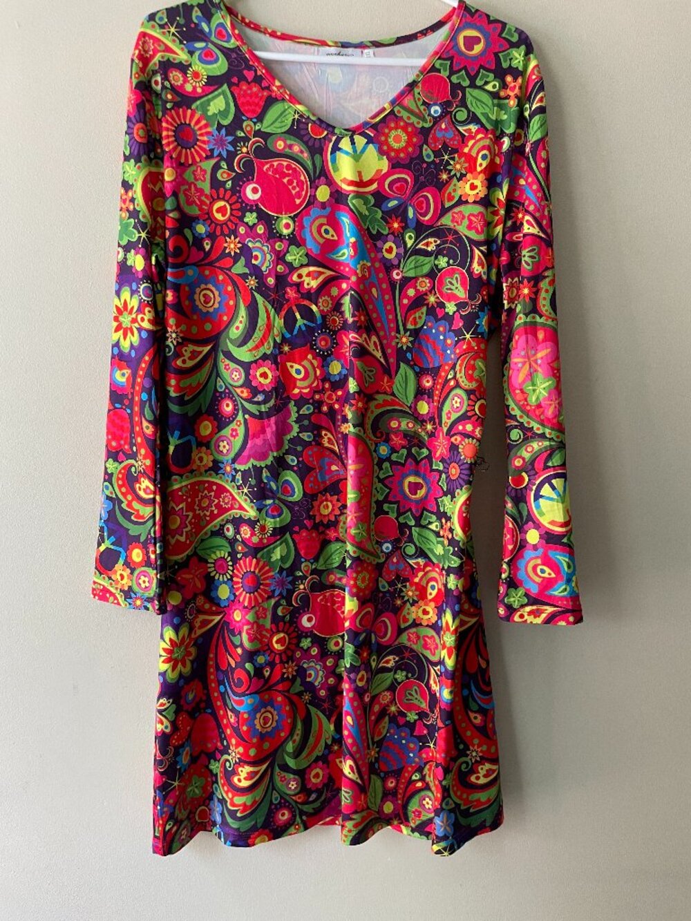 Colorful Paisley Floral Tunic Dress